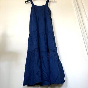The Drop Women's Britt Tiered Maxi Tent Dress SIZE  SMALL Navy Blue , Brand New